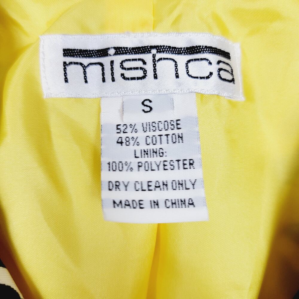 MISHCA Animal Print Yellow Lining Ruching Full Zip Blazer - Size S - Picture 7 of 7